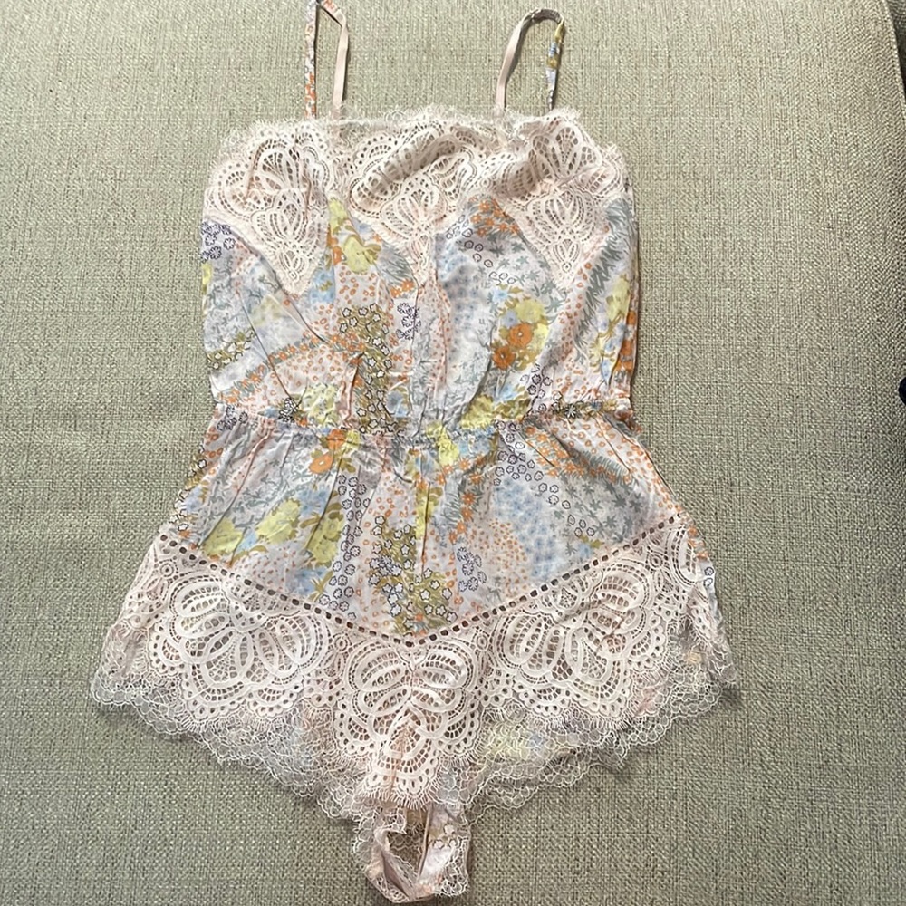 Victoria’s Secret Floral Print Chemise Lingerie Size Medium